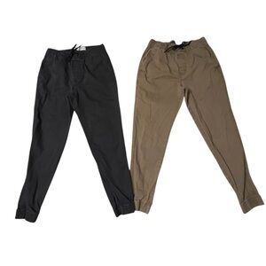 Old Navy Lot of 2 Men’s size Small Built in Flex Cargo Jogger Grey and Brown